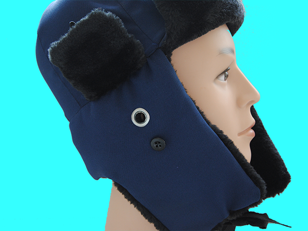 防寒安全帽（藍布面）